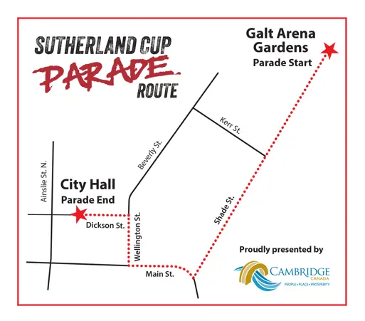 RedHawks Parade route.