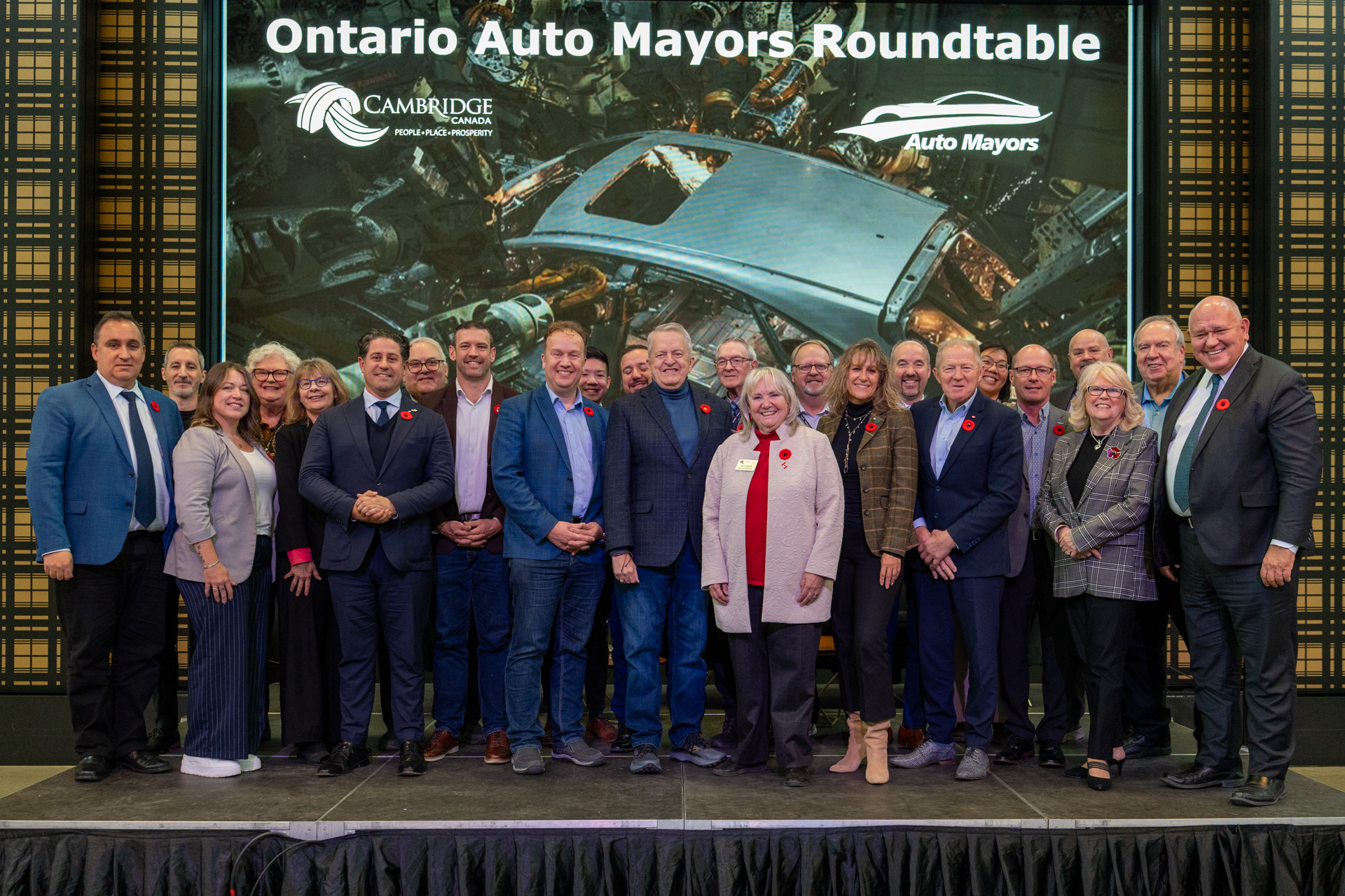 Photo of mayors who attended the Auto Mayors event on November 7